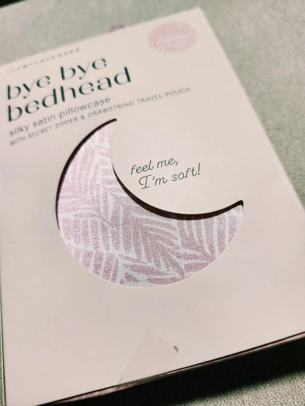 Bye Bye Bedhead Silky Satin Pillowcase with Travel Pouch NIP